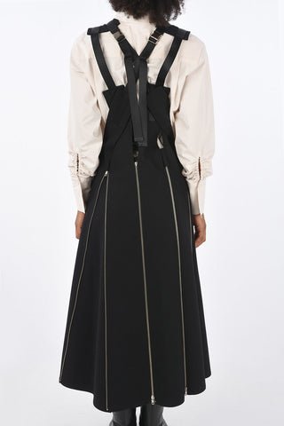 sleeveless dress with zip details