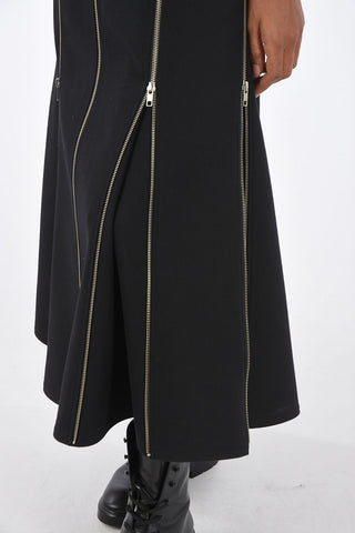 sleeveless dress with zip details