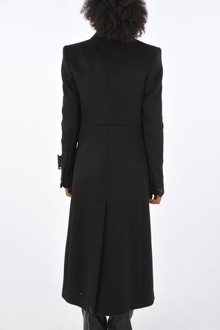 Virgin Wool Blend HALF MOON Coat with Cut-out Details