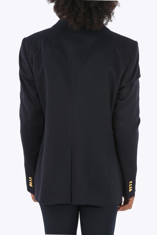 cashmere center vent notch lapel 2-button blazer