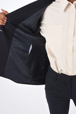 cashmere center vent notch lapel 2-button blazer
