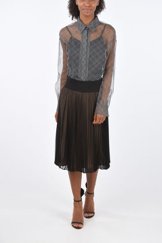 Tulle Elastic Waist Band Accordion Skirt