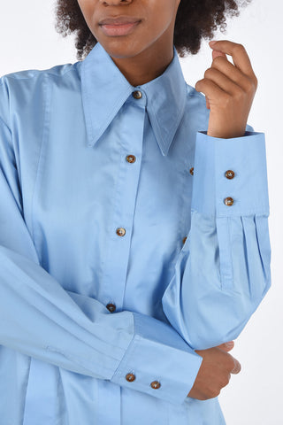 Cotton Popeline Oversize Blouse