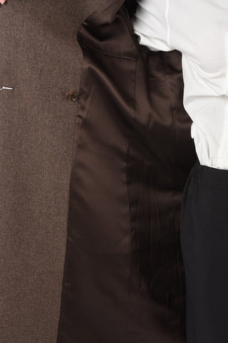 wool double breasted Chesterfield coat with belt