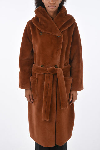 cappotto TIZIANA in ecopelliccia con cintura