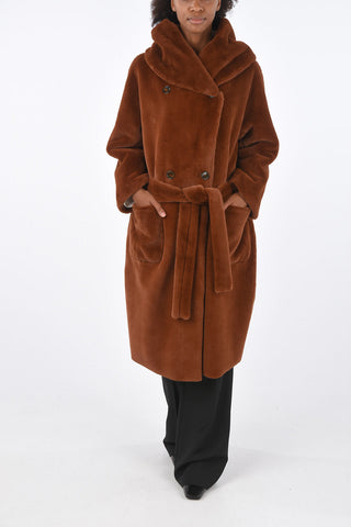 cappotto TIZIANA in ecopelliccia con cintura