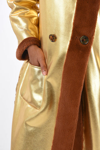 cappotto TIZIANA in ecopelliccia con cintura