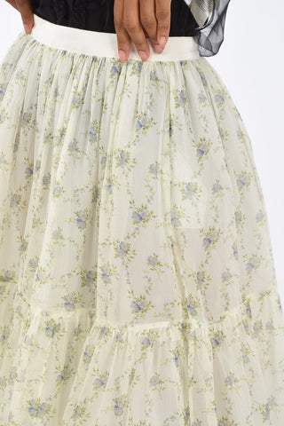 Floral Silk Gipsy Skirt
