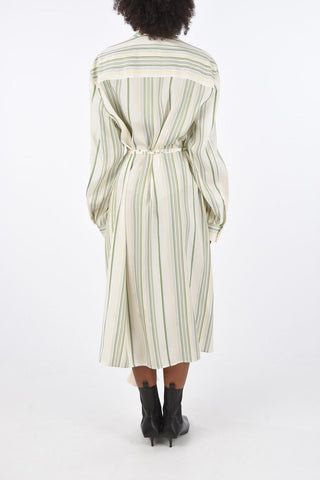 Striped Shirt Dress PYJAMAS with Tassels