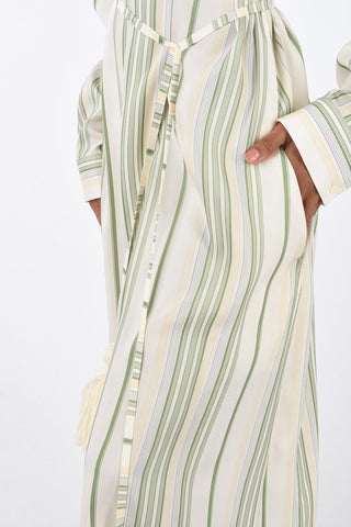 Striped Shirt Dress PYJAMAS with Tassels