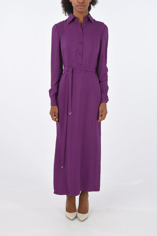 Belted Long Sleeve Shirtdress