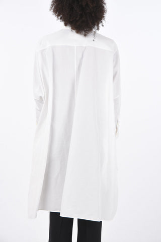 Camicia Oversized in Cotone Lino e Seta