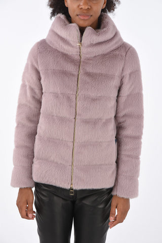 ecofur Down jacket with zip closure