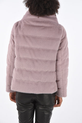ecofur Down jacket with zip closure