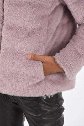 ecofur Down jacket with zip closure