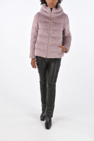 ecofur Down jacket with zip closure