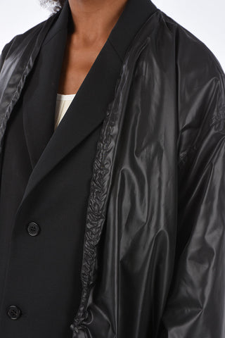 raincoat with single breasted blazer