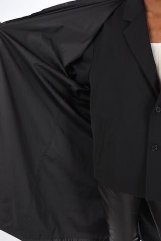 raincoat with single breasted blazer