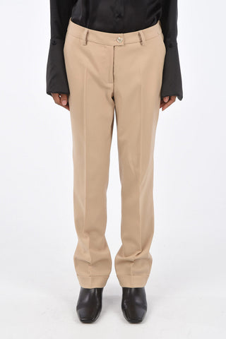 virgin wool cuffed hem TERRY trousers