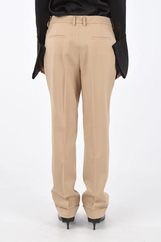 virgin wool cuffed hem TERRY trousers