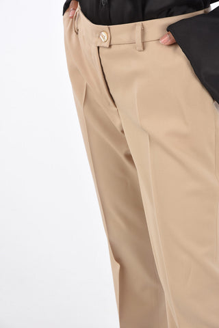 virgin wool cuffed hem TERRY trousers