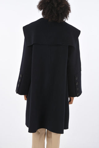cappotto in lana colletto sailor