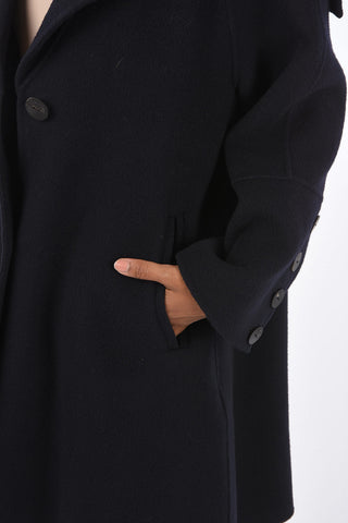 cappotto in lana colletto sailor