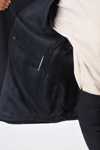 cashmere center vent notch lapel double-breasted blazer