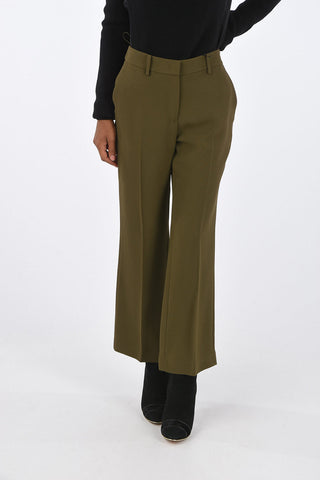 Hidden Closure High Waist Straight Fit Pants