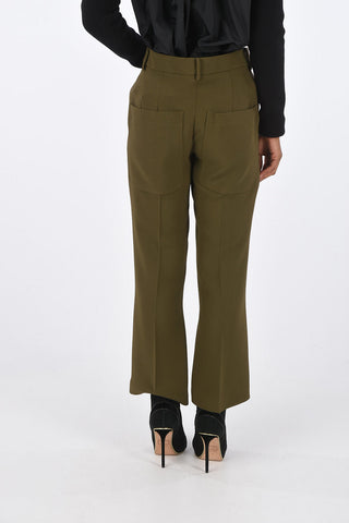 Hidden Closure High Waist Straight Fit Pants