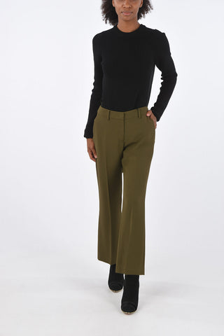 Hidden Closure High Waist Straight Fit Pants