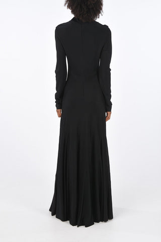 Long Sleeve Turtle-Neck Floor Dress