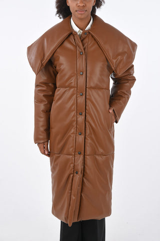 ecoleather padded coat