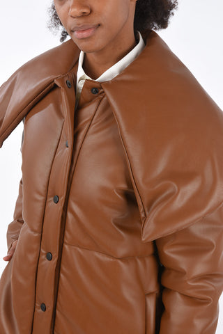 ecoleather padded coat