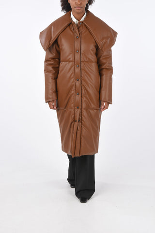 ecoleather padded coat