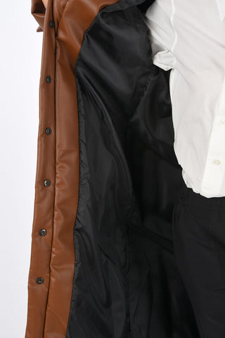 ecoleather padded coat