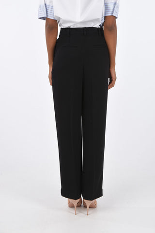 Double Pleated High Waist Pants with Belt Loops