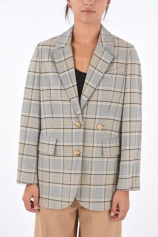 district check BRAIDA center vent double-breasted blazer