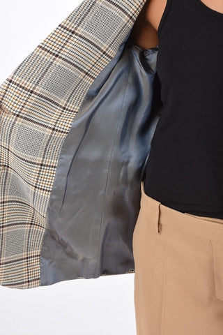 district check BRAIDA center vent double-breasted blazer