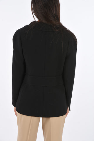 no vent notch lapel jacket with chain detail