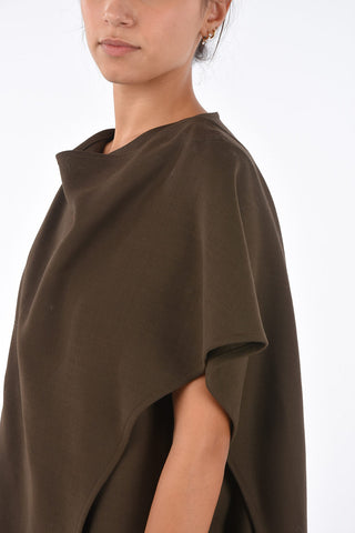one shouder asymmetric MUFFER wrap dress