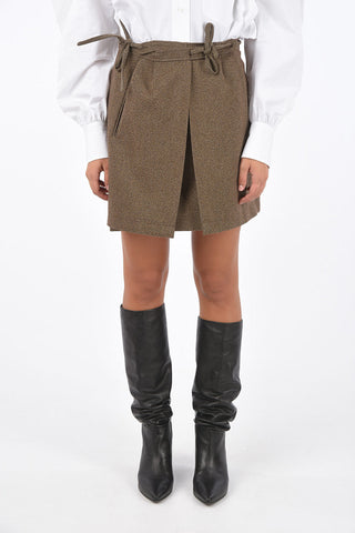 mini wrap skirt with belt
