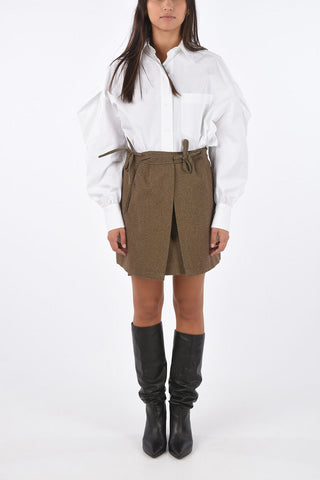 mini wrap skirt with belt