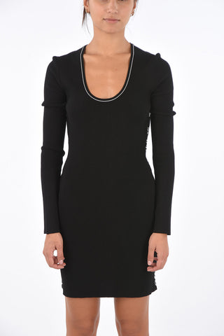 knit long sleeve bodycon dress