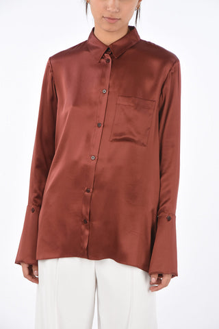 silk asymmetric blouse