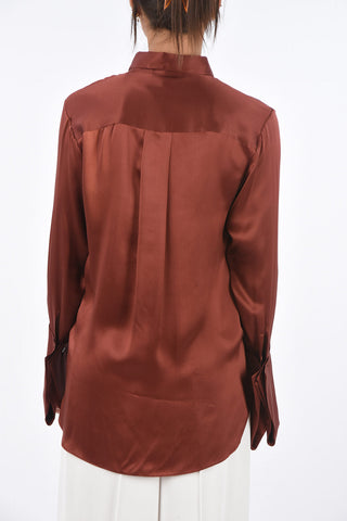 silk asymmetric blouse