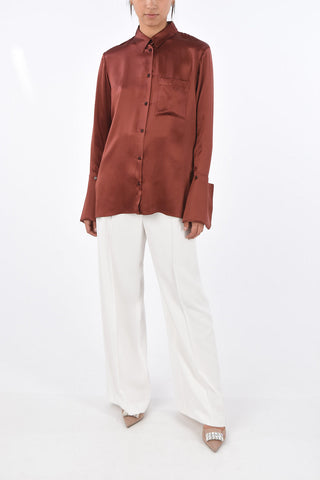 silk asymmetric blouse