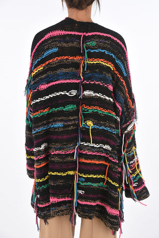 fringed cashmere cardigan