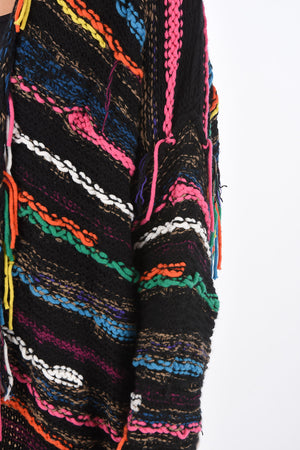 fringed cashmere cardigan