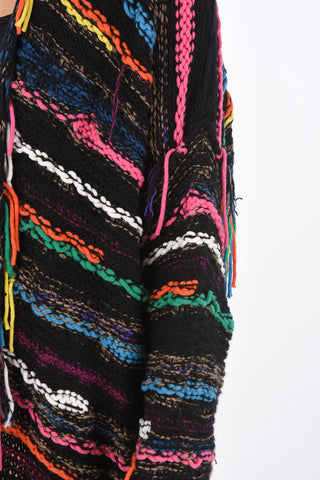 fringed cashmere cardigan